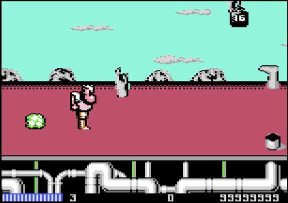 Monty Python Flying Circus - Commodore 64 game screenshot (1990) by Virgin Games